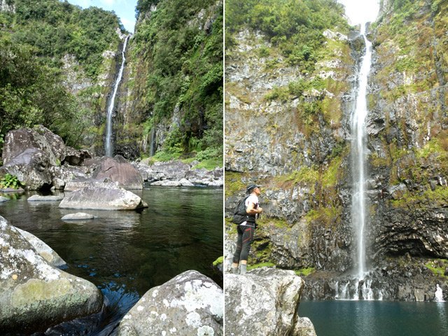 135 m de chute, deuxième palier depuis la Caverne des Hirondelles