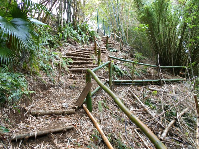 Une première forte pente pour regagner le Centre de Rééducation
