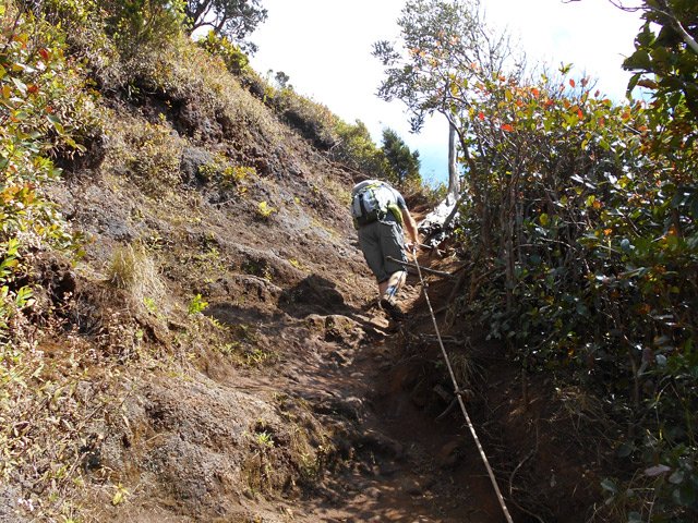 Heureusement qu'elle est là car le sol est glissant