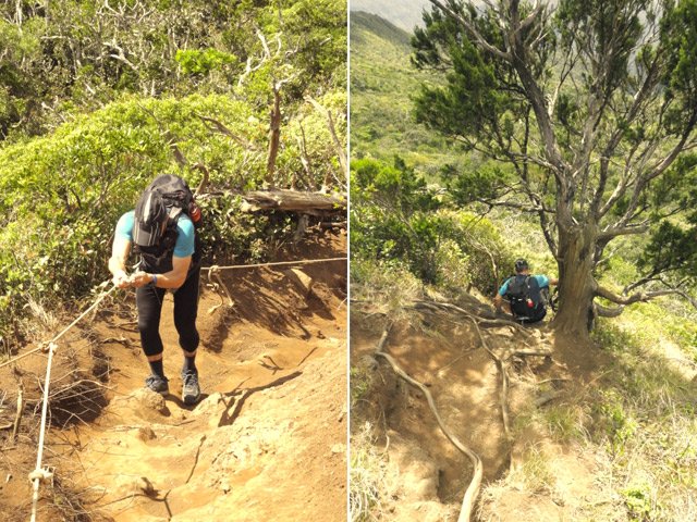 Passage usé par des milliers de marcheurs
