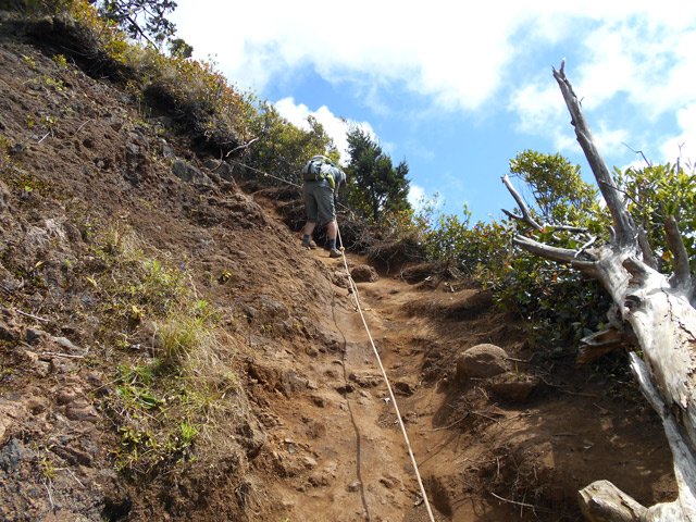 La corde est également très utile à la descente