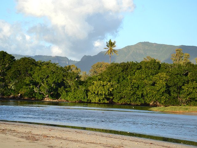 La jonction de la Rivière Tamarin et de la Rivière du Rempart
