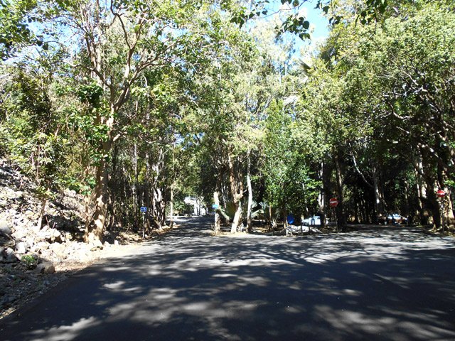 L'entrée des véhicules au centre d'information