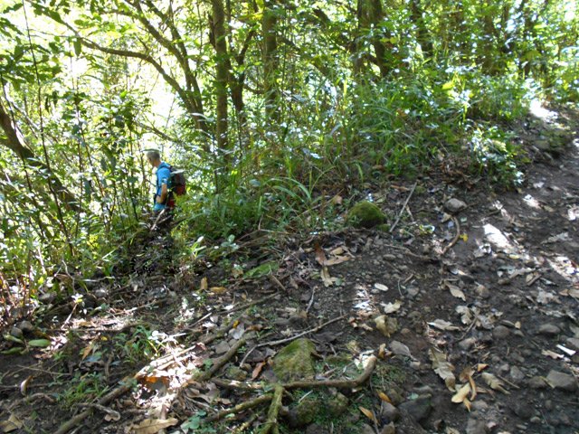 Le discret sentier qui rejoint la grande arche naturelle