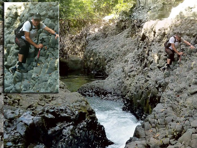 Les orgues basaltiques offrent toujours des petites marches