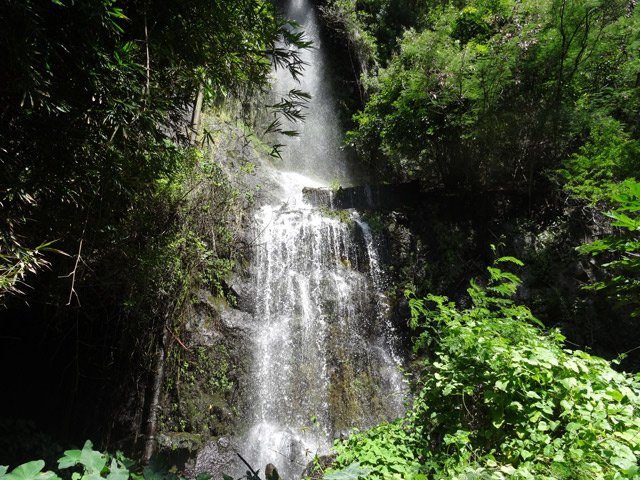 Les cascades près des grottes des Premiers Français