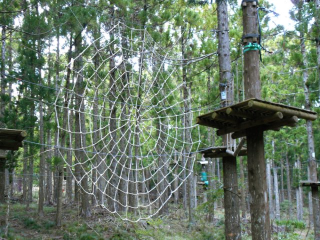 Le sentier traverse Cilaosa Parc, un accrobranche ludique