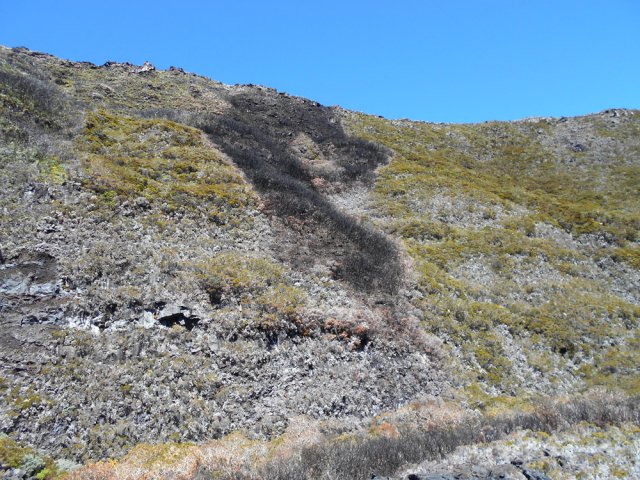 Chaque coulée arrivant au versant peut produire un incendie