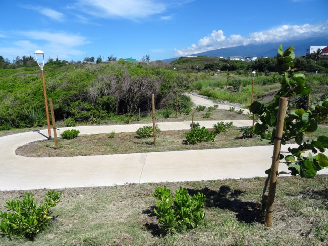 Départ de la piste par quelques virages serrés