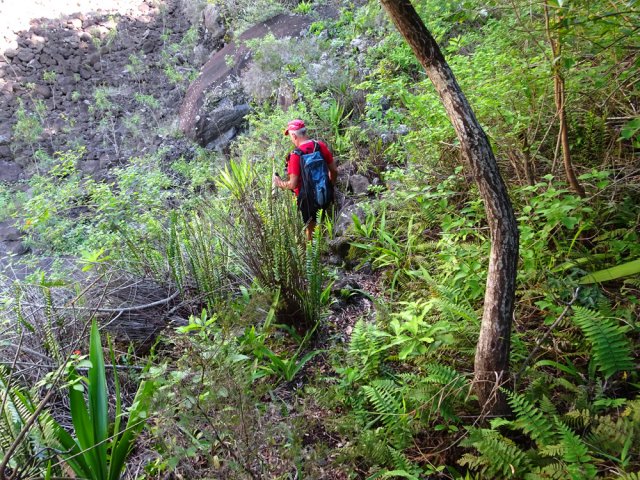 Remonter le bras pour dégoter un passage descendant dans le lit