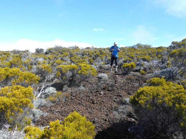 Une idée du cheminement à chercher les passages sableux