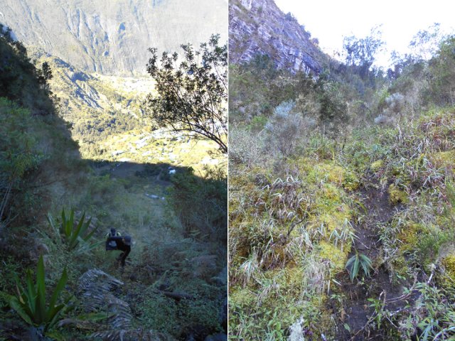 Très fortes pentes instables et glissantes