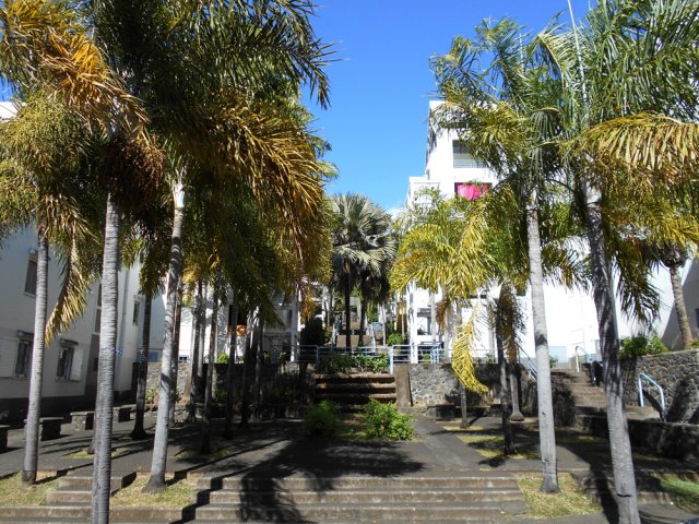 La traversée de la Source s'effectue principalement sur ces escaliers entre les immeubles