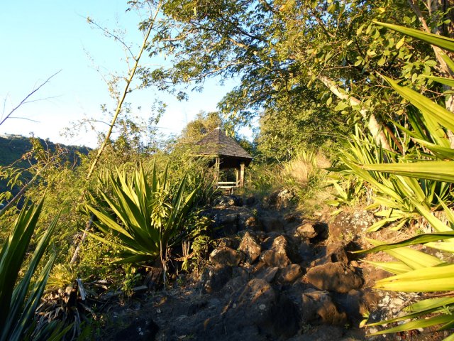 Le kiosque au lever du jour, trop tôt pour une pause