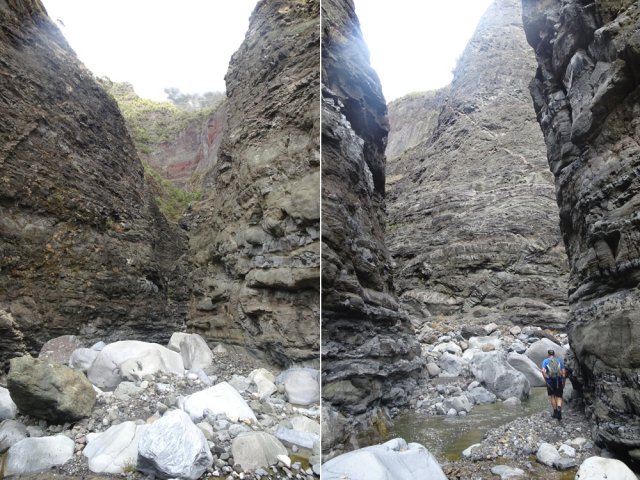 Les canyons de la Rivière des Galets et de la Ravine du Taïbit se rejoignent