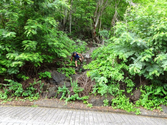 L'arrivée sur le béton après 45 minutes de descente acrobatique