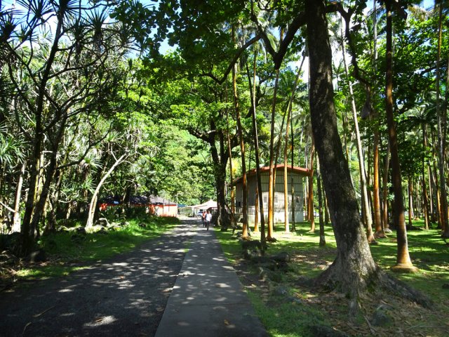 Poursuivre le long de la côte après les toilettes accessibles en fauteuil