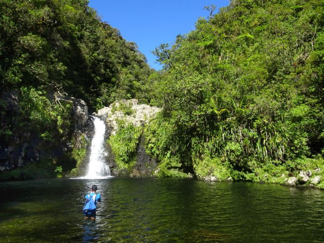 Le dernier bassin de la remontée et sa belle chute