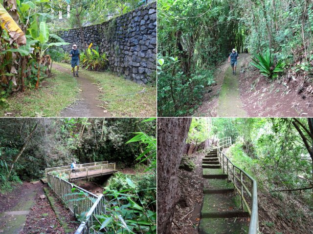 Un réel plaisir de quitter la route pour ce raccourci franchissant la Ravine Laverdure
