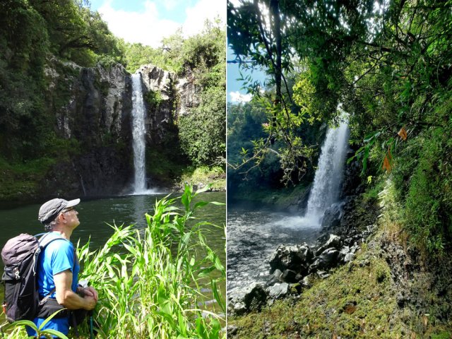 Bassin idéal pour la baignade. On peut s’approcher ainsi de la haute chute