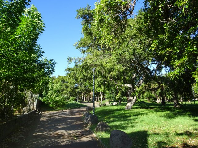 La piste d'entrée dans le Square Jean XXIII