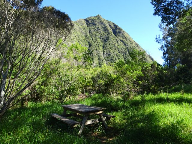 L'aire de repos du sentier panoramique