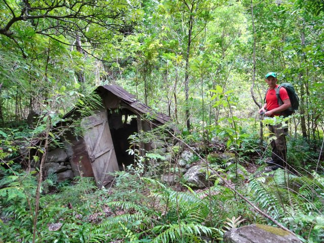 Une case typique de ce que l'on trouvait au siècle dernier à l'Îlet Quinquina