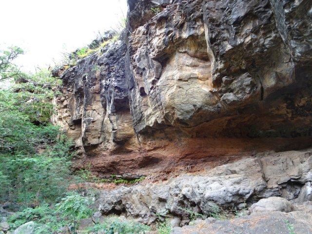 La falaise de la première cascade est infranchissable sans matériel spécifique