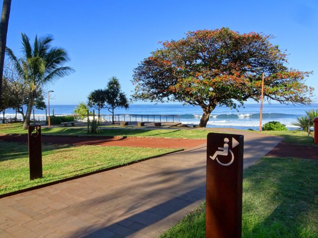 Se diriger vers le badamier près du point de vue