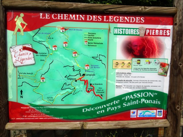 Un des panneaux pédagogiques au parking de Langlade