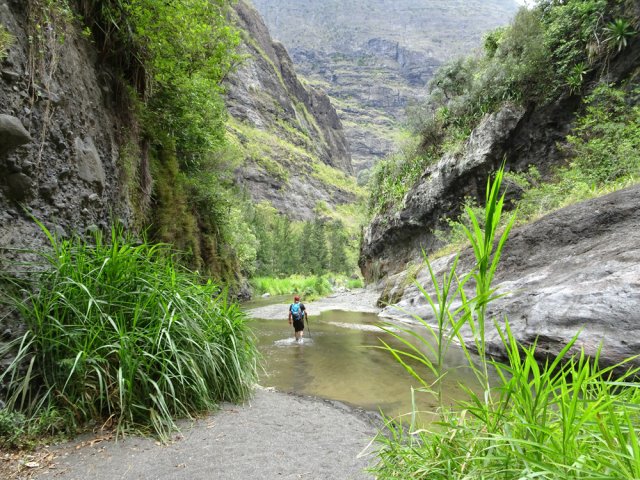 Passer sous la passerelle au retour pour de nouveaux paysages aquatiques