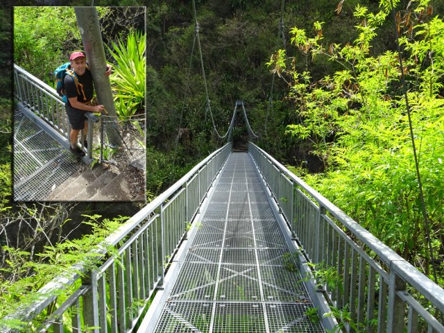 Ne pas franchir la passerelle mais continuer vers l'amont