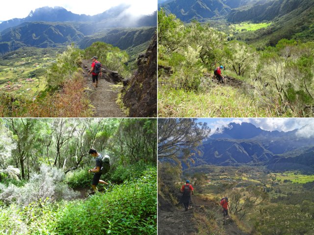 La descente est beaucoup plus courte mais également en lacets pentus