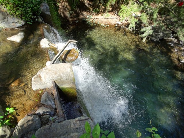 Le haut de la cascade du gué