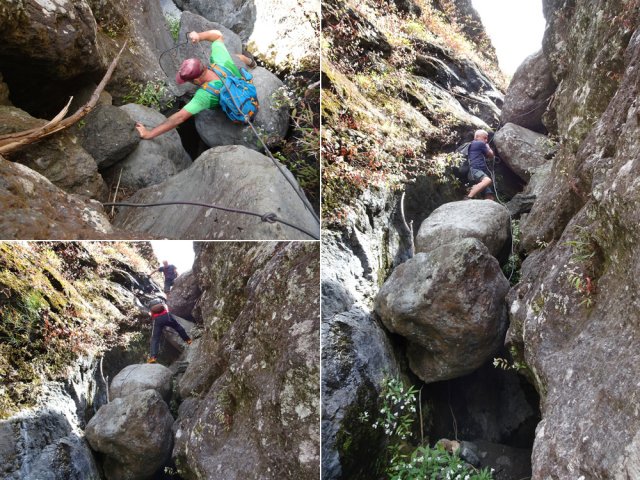 Passage très technique pourvu d'un câble électrique