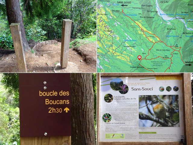 Les informations au début du sentier pour un peu de lecture et de repérage