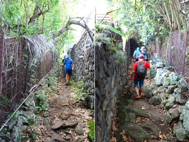 Certaines portions sont rocheuses avec de hautes marches