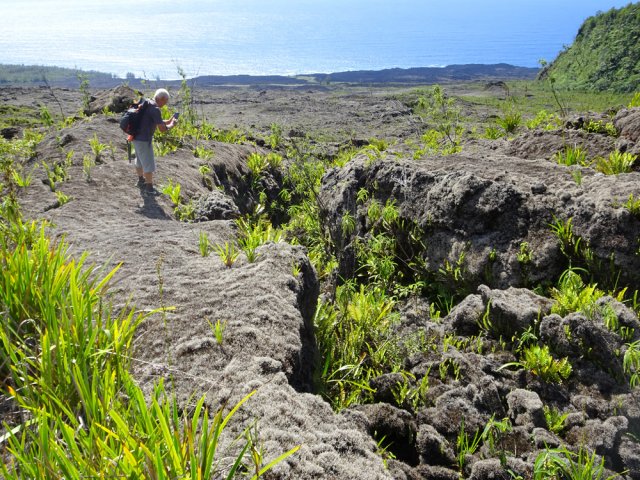 Profondes failles permettant l'écoulement de la lave