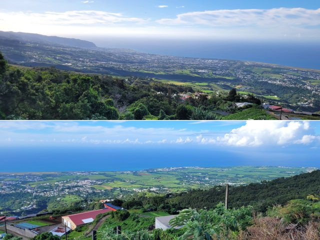 Profiter des panoramas vers le chef-lieu et la côte avant de pénétrer dans les forêts