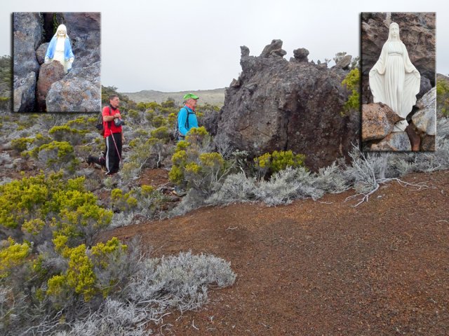 Deux vierges, dans un rocher, sans doute très peu visitées