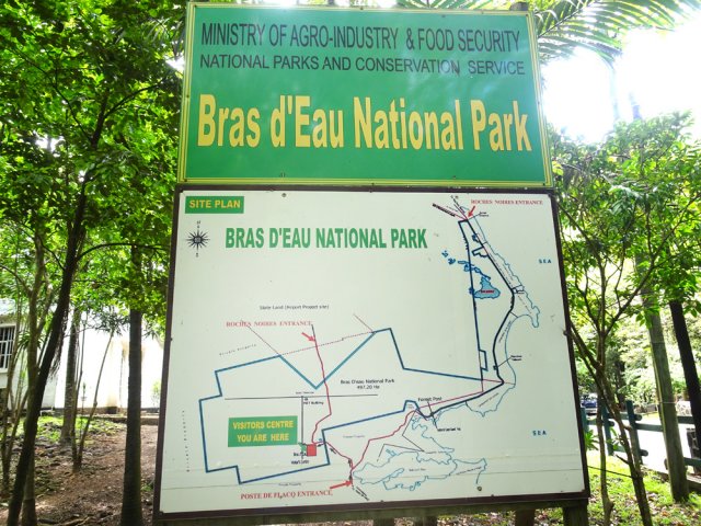 Le plan du parc à l'entrée du Centre des Visiteurs