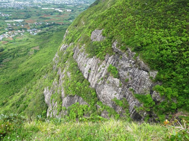 Une idée de la montée effectuée depuis le stade de La Laura