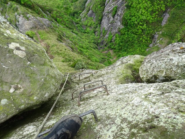 Une idée de la montée à la tête depuis le sommet