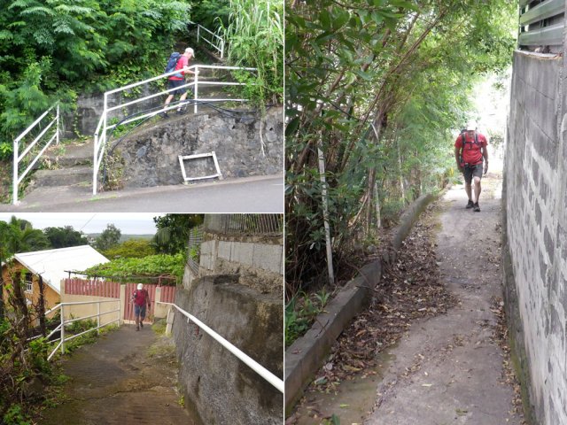 Nouveau raccourci facile à reconnaitre à sa rambarde blanche