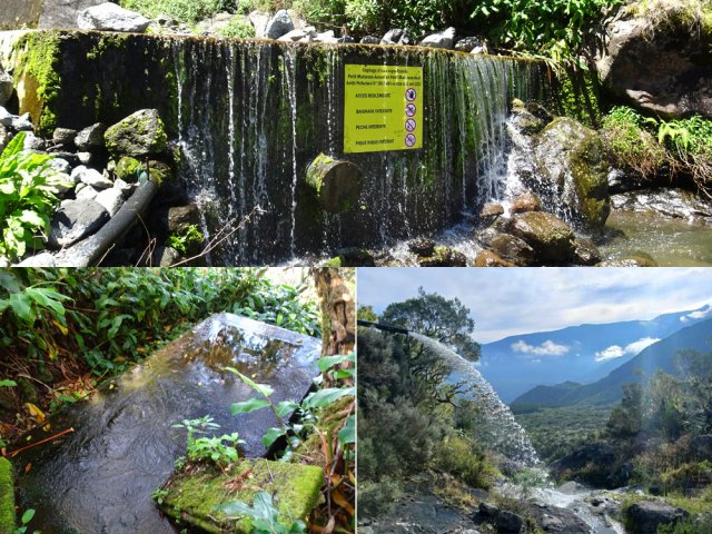 Ne pas s'approcher des nombreux ouvrages afin de ne pas souiller les captages