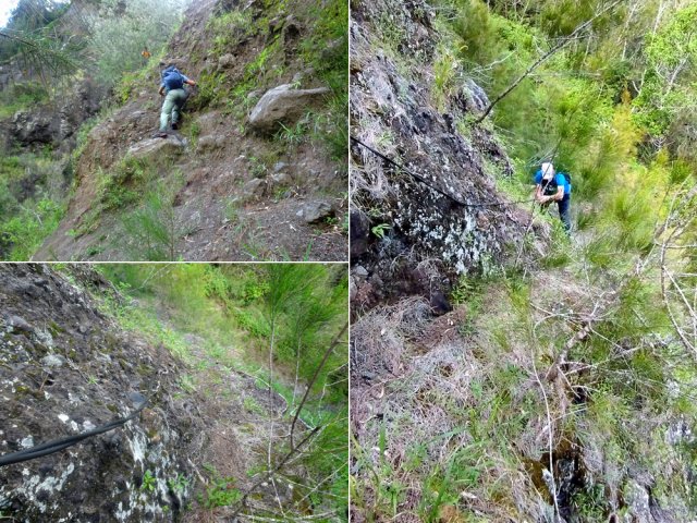 Le passage le plus délicat, friable et vertigineux