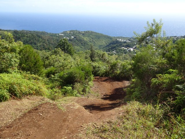 De plus en plus de belles vues sur l'océan depuis le sentier VTT