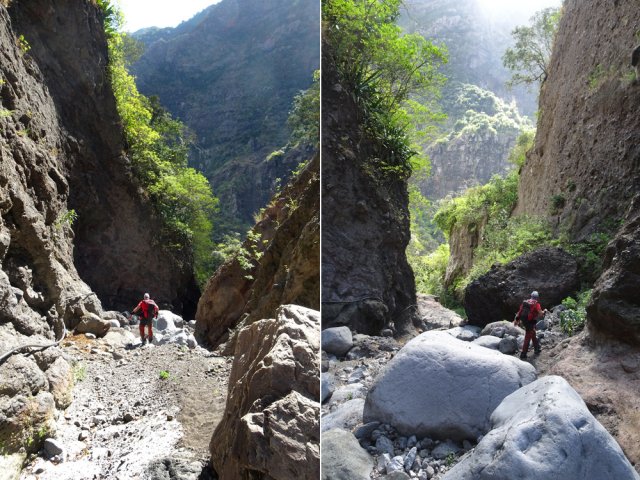 L'étroit goulet signe la fin proche de la descente