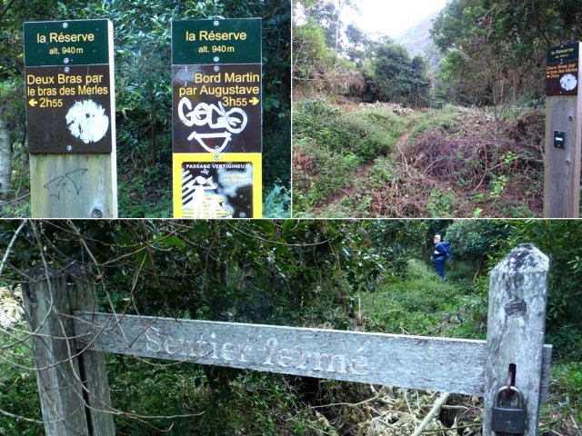 Attention, le sentier du Bras des Merles est sans doute fermé définitivement