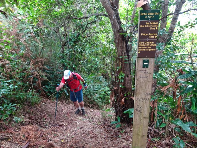 Arrivée au sentier de la Pièce Jeanne